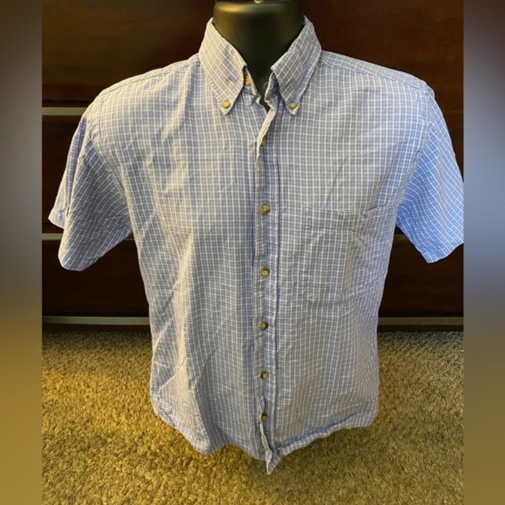 Pendleton Broadway Cloth Shirt Men's Size S Button Down Short Sleeve Wrinkle Res